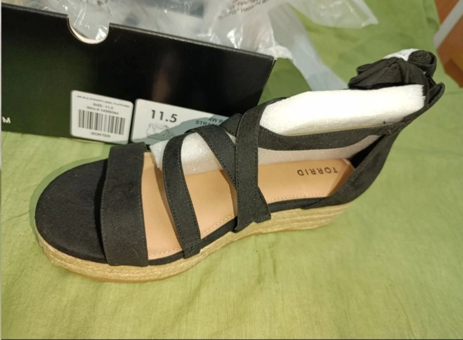 Zwarte espadrilles met hak Torrid 11.5US/44EUR – photo 4